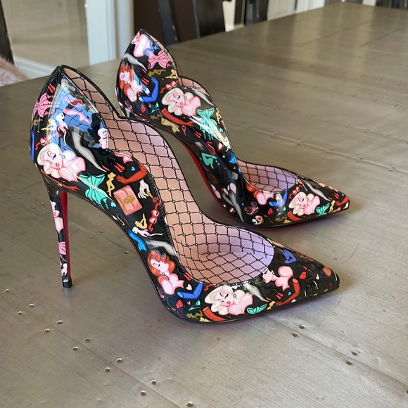 Christian Louboutin Shoes - christian louboutin hot chick black patent poupee stiletto 100mm sz 38